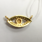 14k Solid Gold Evil Eye Diamond Pendants. Genuine handmade pave diamond Pendant. Approx Size 0.64 "(9 x 16 mm)