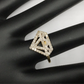 14k solid Gold Diamond Shape Diamond Rings. Genuine handmade pave diamond Rings. Approx Size 0.60 "(12 x 15 mm)