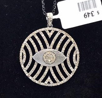 Round Shape with Eye Diamond Pendant