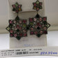 Diamond and Multi Tourmaline Silver Earrings