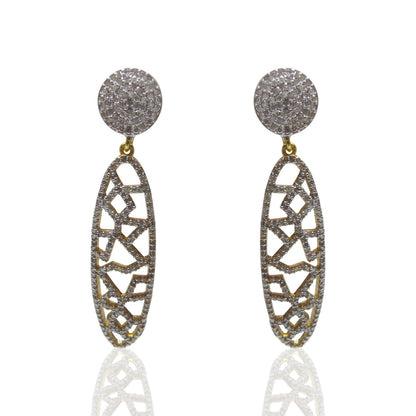 14k Solid Gold Diamond Earrings