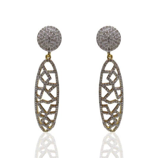 14k Solid Gold Diamond Earrings