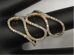 14k Solid Gold Diamond Rings. Genuine handmade pave diamond Rings. Approx Size 1.20 "(15 x 30 mm)