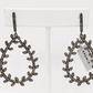 Diamond Silver Earring .925 Oxidized Sterling Silver Diamond Earring, Genuine handmade pave diamond Earring Size 2.40"(34 x 60 MM )