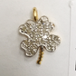 14k Solid Gold Flower Diamond Pendants. Genuine handmade pave diamond Pendant. Approx Size 0.56 "(11 x 14 mm)