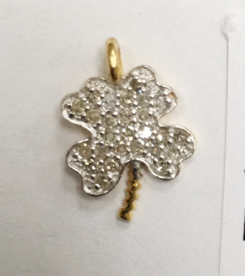 14k Solid Gold Flower Diamond Pendants. Genuine handmade pave diamond Pendant. Approx Size 0.56 "(11 x 14 mm)