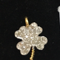 14k Solid Gold Flower Diamond Pendants. Genuine handmade pave diamond Pendant. Approx Size 0.56 "(11 x 14 mm)