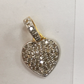 14k Solid Gold Heart Diamond Pendants. Approx Size 0.72 "(11 x 18 mm)