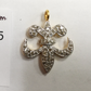14K Solid Gold Diamond Fleur Di Lis Shape Pendants. Genuine handmade pave diamond Pendant. Approx Size 0.88 "(22 x 18 mm)