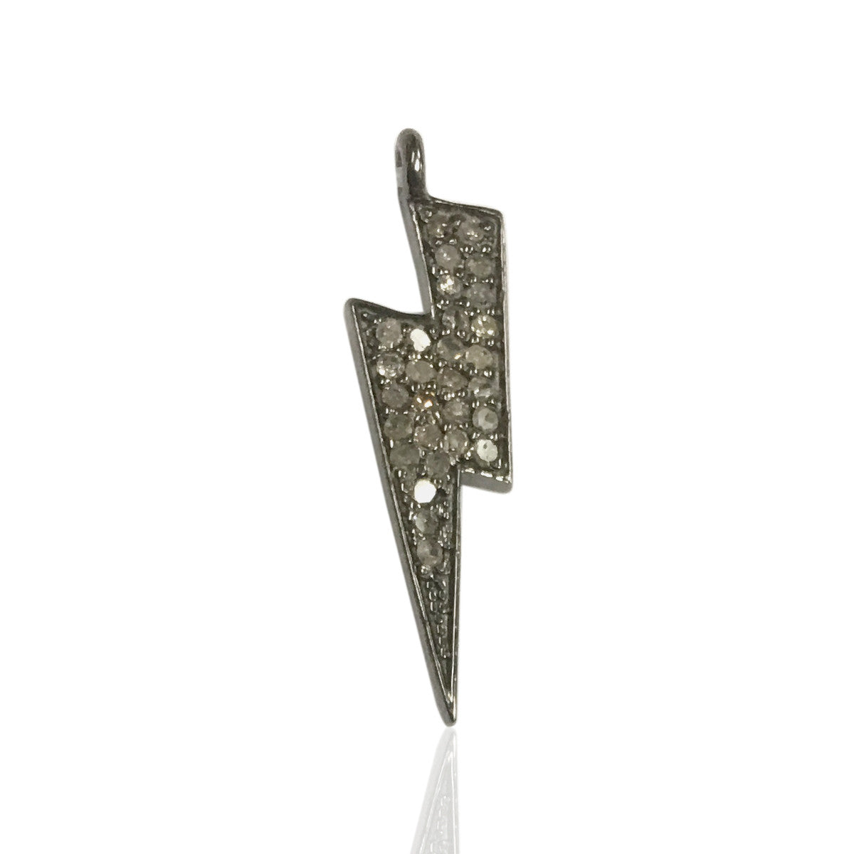 Pave Diamond Pendant, Pave Lighting Bolt Pendant,Diamond Lighting Bolt Charm,0.90''(8 x 22 mm)