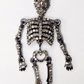 Skeleton Diamond Charm .925 Oxidized Sterling Silver Diamond Charms, Genuine handmade pave diamond Charm Size Approx 2.32"(17 x 58 MM)