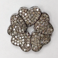 Flower Diamond Charm .925 Oxidized Sterling Silver Diamond Charms, Genuine handmade pave diamond Charm Size 19 x 19 MM