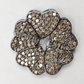 Flower Diamond Charm .925 Oxidized Sterling Silver Diamond Charms, Genuine handmade pave diamond Charm Size 19 x 19 MM