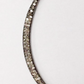 Moon Shaped Diamond Necklace .925 Oxidized Sterling Silver Diamond Necklace, Genuine handmade pave diamond Necklace Size Approx 1.56"(12 x 39 MM )