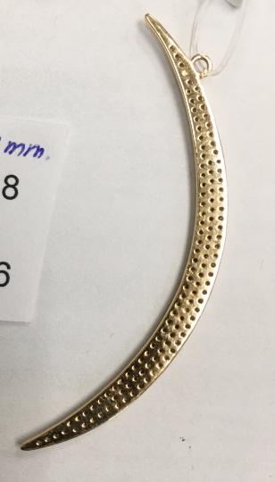 14k Solid Gold Crescent Moon Diamond. Genuine handmade pave diamond Pendant. Approx Size 12.16 "(4 x 54 mm)