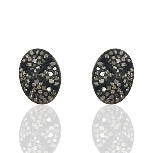 Ellipse Diamond Earring Studs