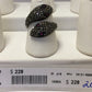 Diamond and Silver Ruby Stone Black Rhodium Finish Rings