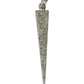 Diamond Spike Pendant, Pave Diamond Pendant,Pave Spike Necklace, Appx 46 x 8mm. Sterling Silver
