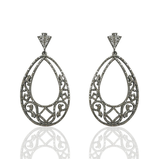 Diamond Silver Earring