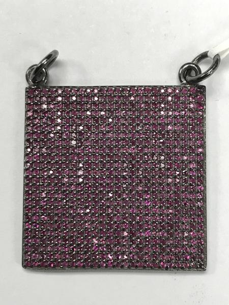 Pave Diamond Pendant .925 Oxidized Sterling Silver Diamond Pendant, Genuine handmade pave diamond Pendant Size 25 MM