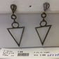 Diamond and Silver Black Rhodium Finish Earring.