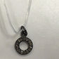 Round Diamond Silver Charm .925 Oxidized Sterling Silver Diamond Charms, Genuine handmade pave diamond Charm Size Approx 0.28"(7 MM)