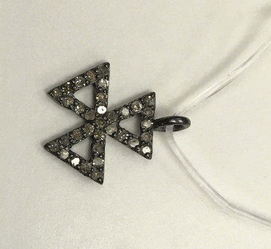 Vintage Diamond Silver Charm