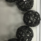 Fancy Shape  Black Spinel Pave Silver Beads