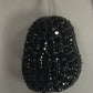 Nugget shape Black Spinel Pave Silver Beads