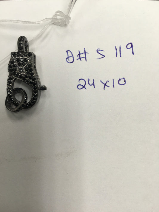Black Spinel Clasps