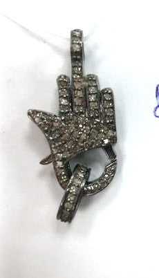 SILVER DIAMOND CLASPS