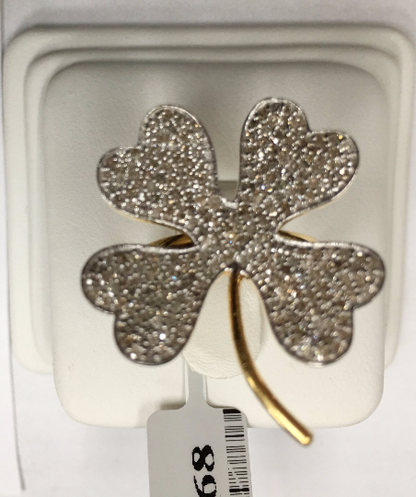 14k Solid Gold Flower Diamond Rings. Genuine handmade pave diamond Rings. Approx Size 1.04 "(26 x 26 mm)