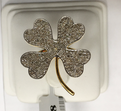 14k Solid Gold Flower Diamond Rings. Genuine handmade pave diamond Rings. Approx Size 1.04 "(26 x 26 mm)