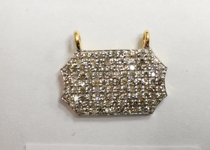 14k Solid Gold Diamond Pendant