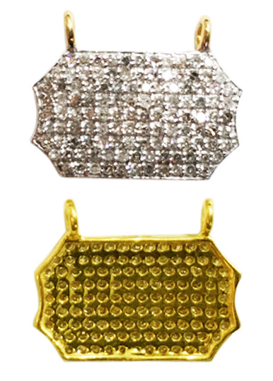 14k Solid Gold Diamond Pendant