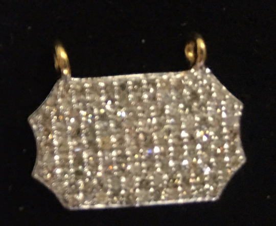 14k Solid Gold Diamond Pendant