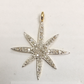 14k Solid Gold Star Diamond Pendants