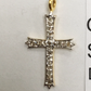 14K Solid Gold Cross Diamond Pendants