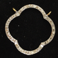 14k Solid Gold Open Shape Diamond Pendants