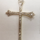 14K Solid Gold Cross Diamond Pendants