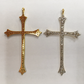 14K Solid Gold Cross Diamond Pendants