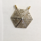 14k Solid Gold Octogan Shape Diamond Pendants
