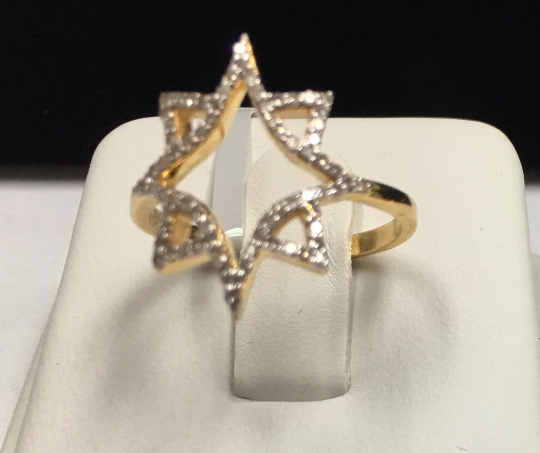 14k Solid Gold Diamond Rings. Genuine handmade pave diamond Rings.