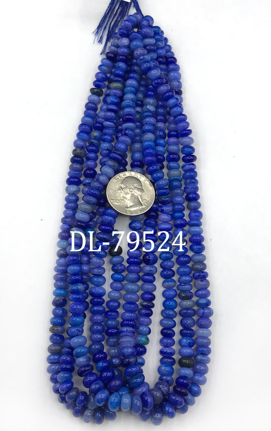 Opal Beads Smooth Rondelle, Dyed Colours
