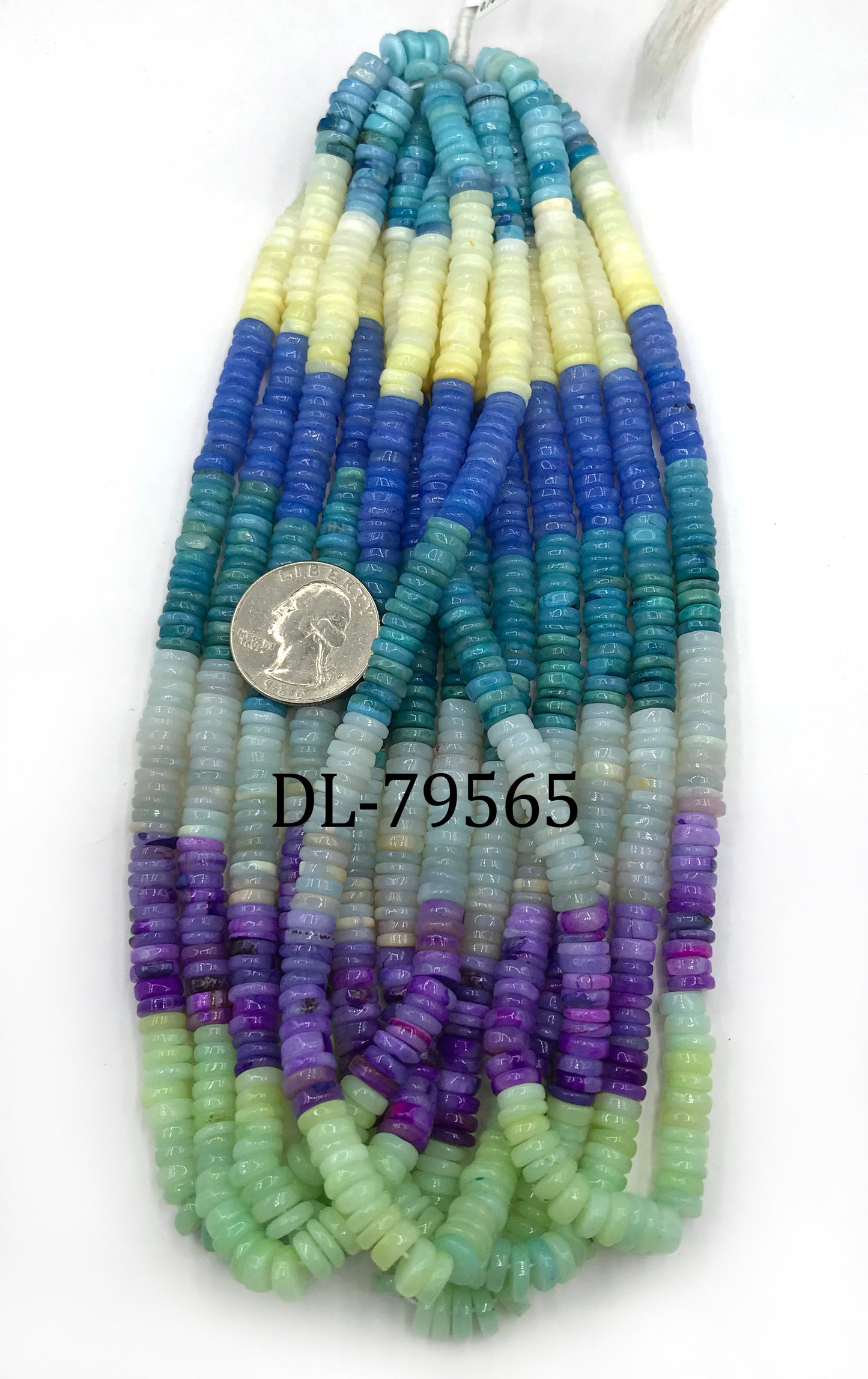 Opal Beads Smooth Heshi, Tyre, Donut, Dyed Colours
