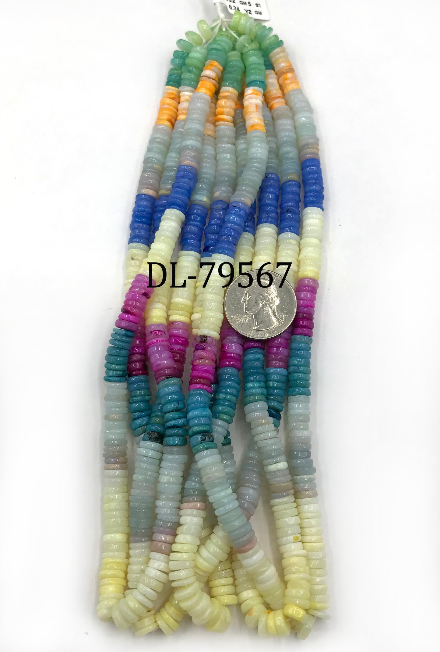 Opal Beads Smooth Wheel, Dyed Colours