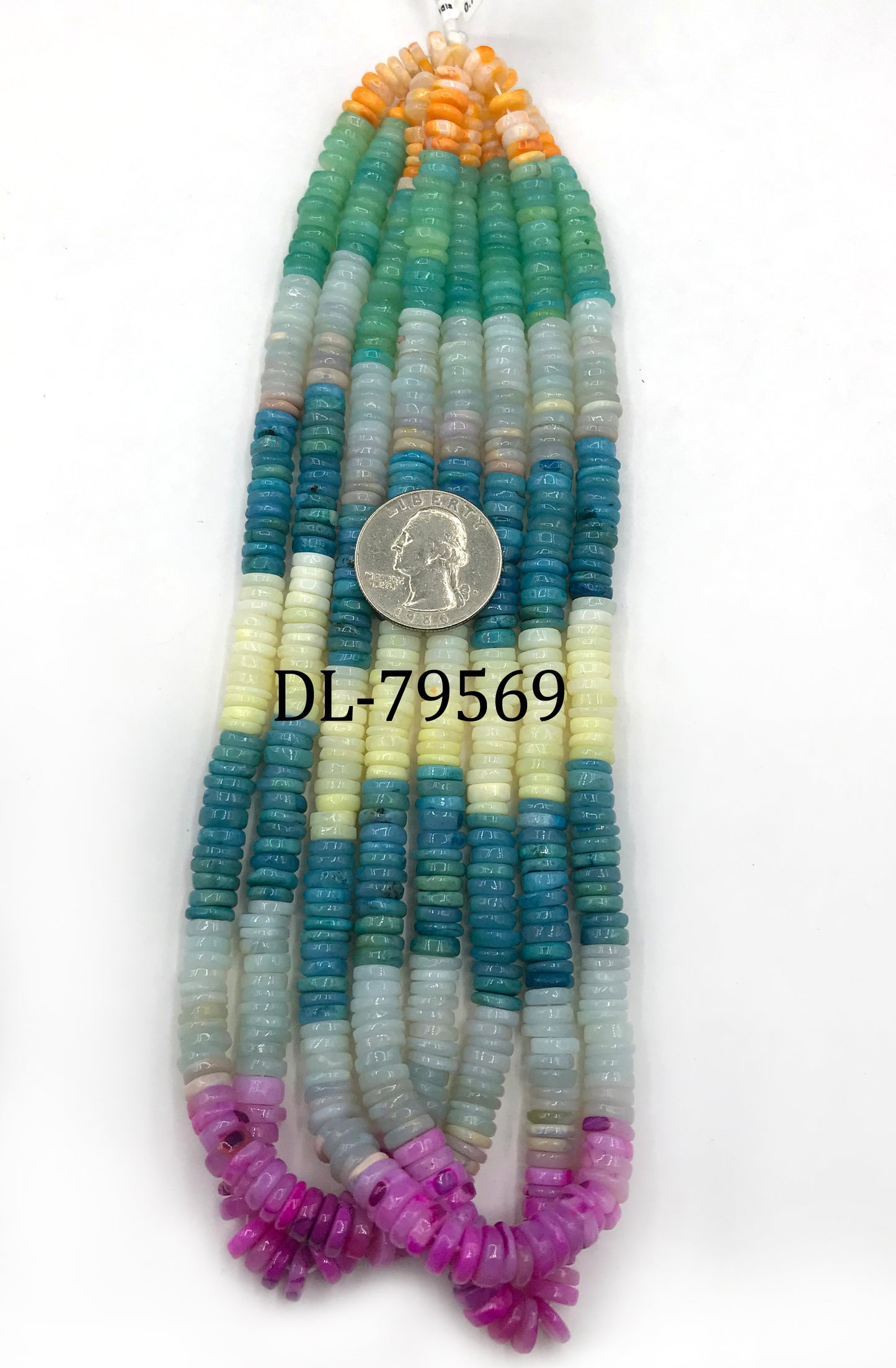 Opal Beads Smooth Heshi, Tyre, Donut, Dyed Colours