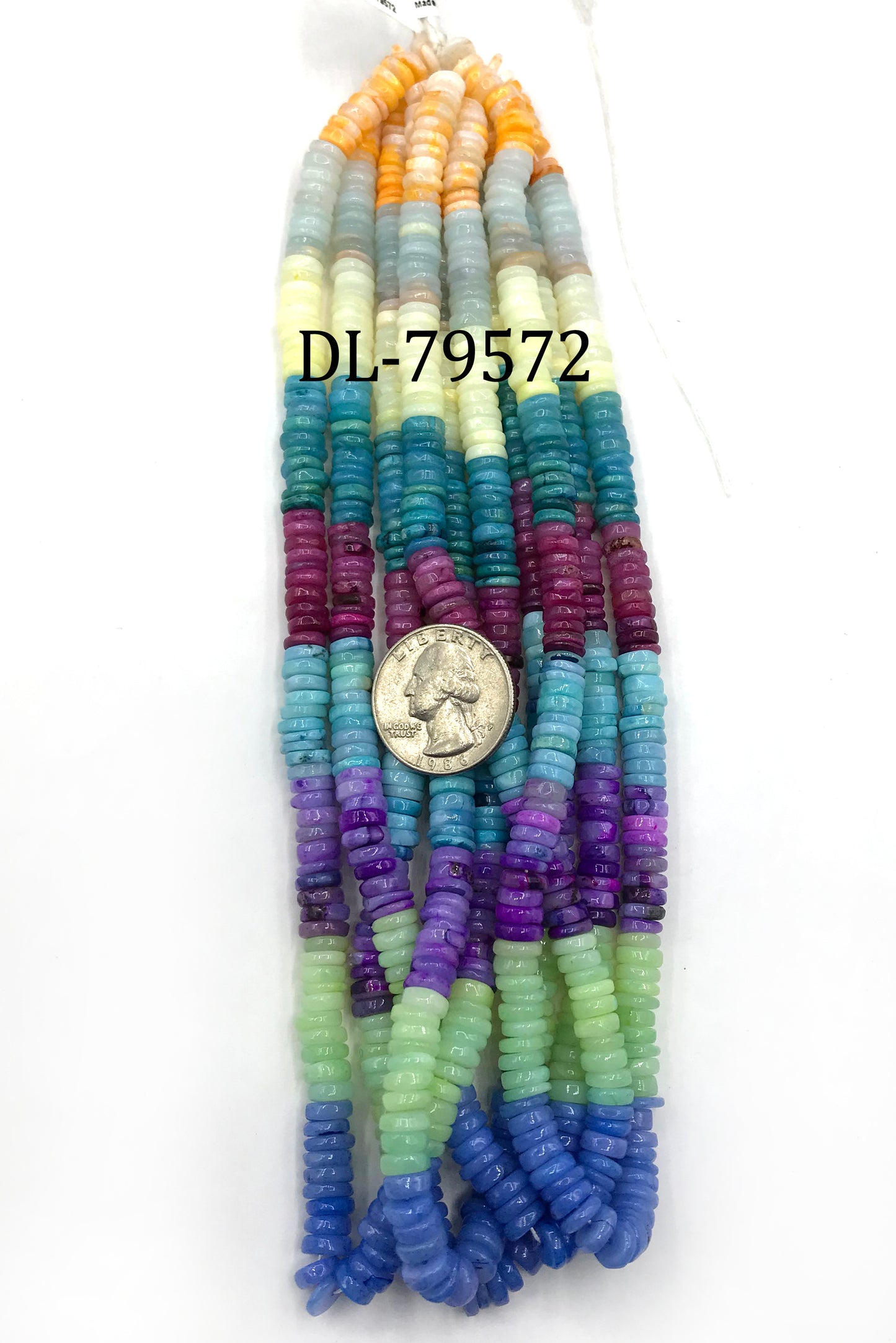 Opal Beads Smooth Heshi, Tyre, Donut, Dyed Colours