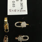 14k Solid Gold Diamond Clasps