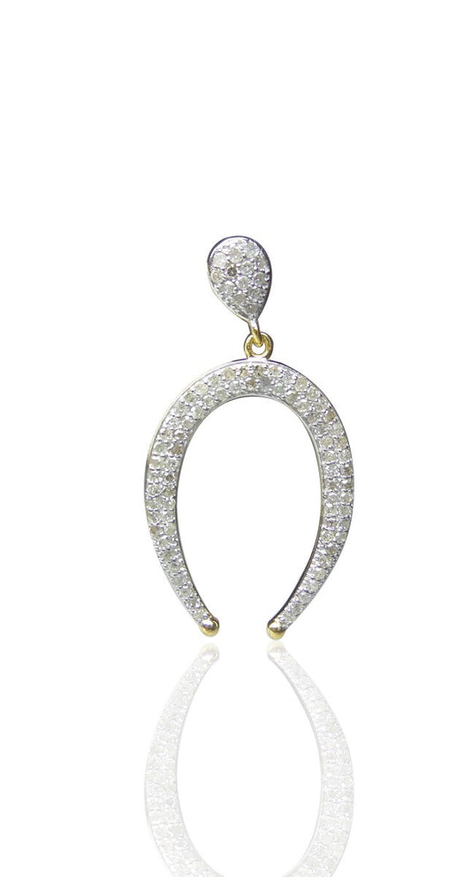 14k Solid Gold Horse Shoe Pendant